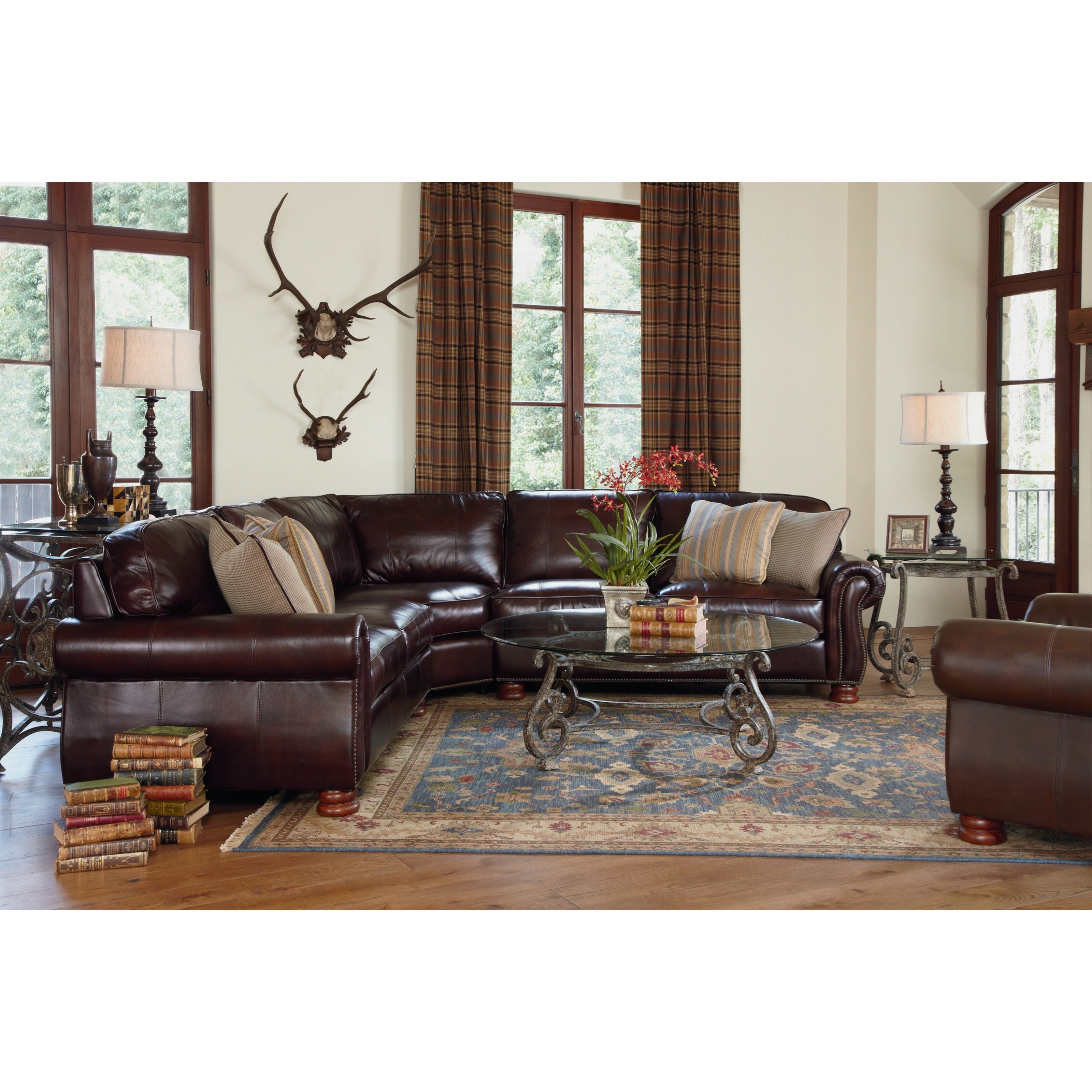 Thomasville benjamin clearance leather sectional